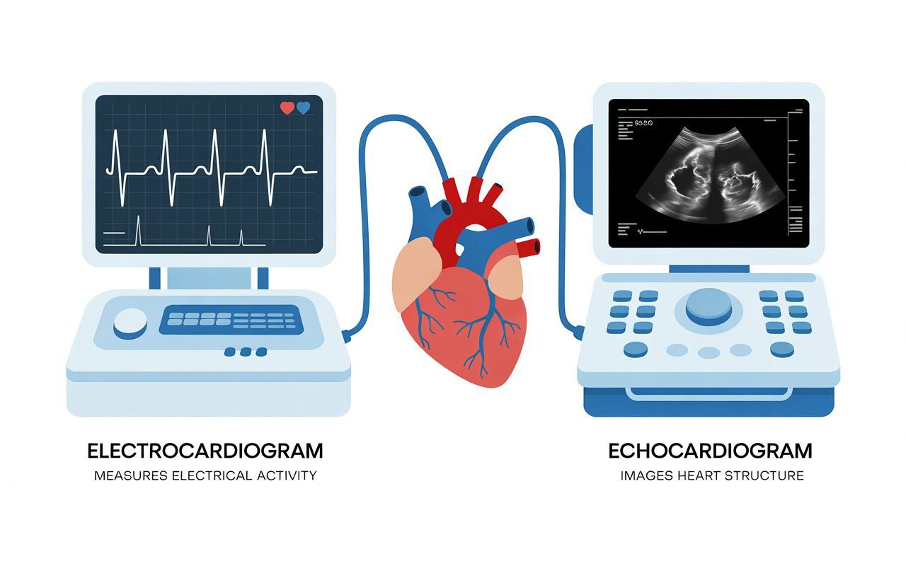 Eletrocardiograma vs Echocardiogram: Key Differences You Should Know Eletrocardiograma vs echocardiogram comparison